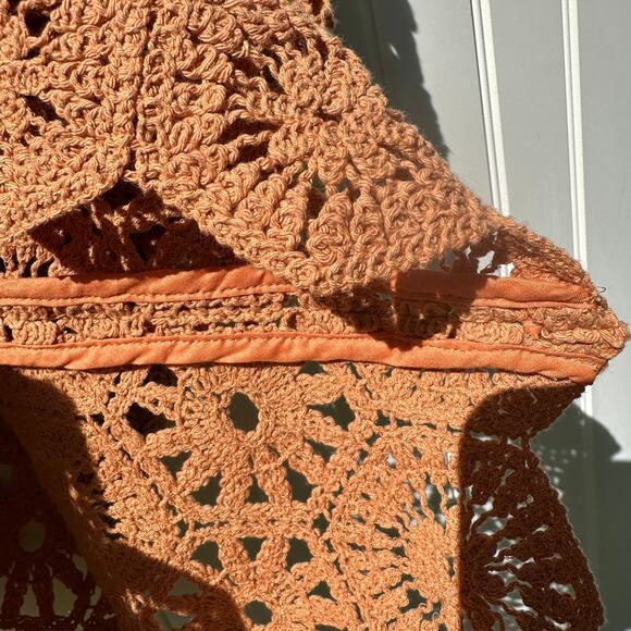 Rodebjer Trixie Crochet Midi Skirt Warm Sand Soft Orange 100% cotton Size Large - Picture 8 of 14